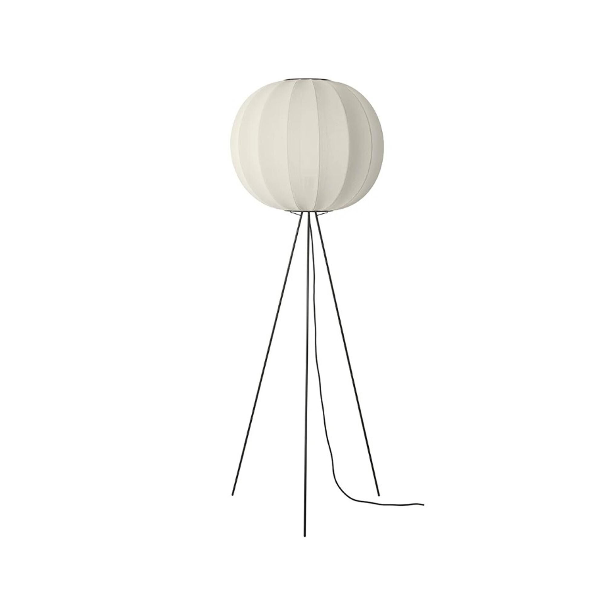 Knit-Wit Round Gulvlampe Høj Ø60 Pearl White