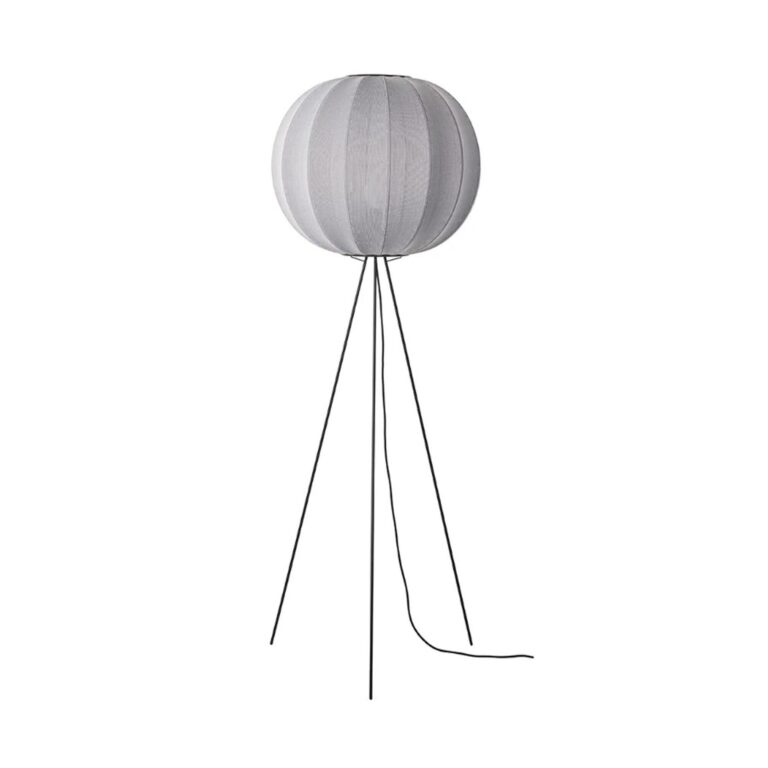 Knit-Wit Round Gulvlampe Høj Ø60 Sølv