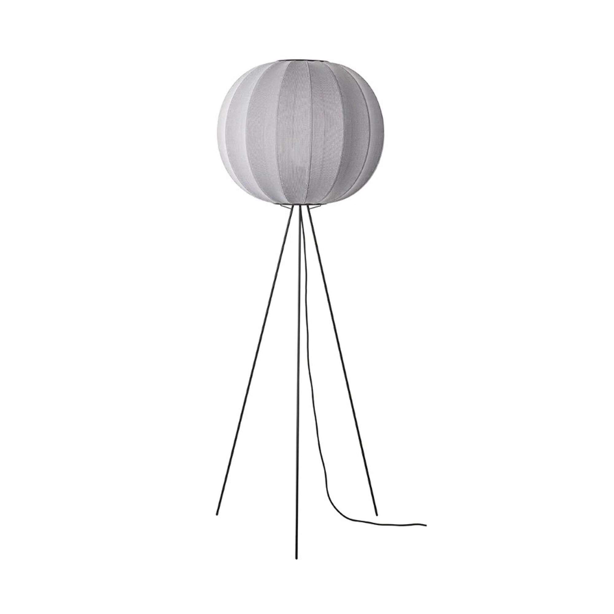 Knit-Wit Round Gulvlampe Høj Ø60 Sølv