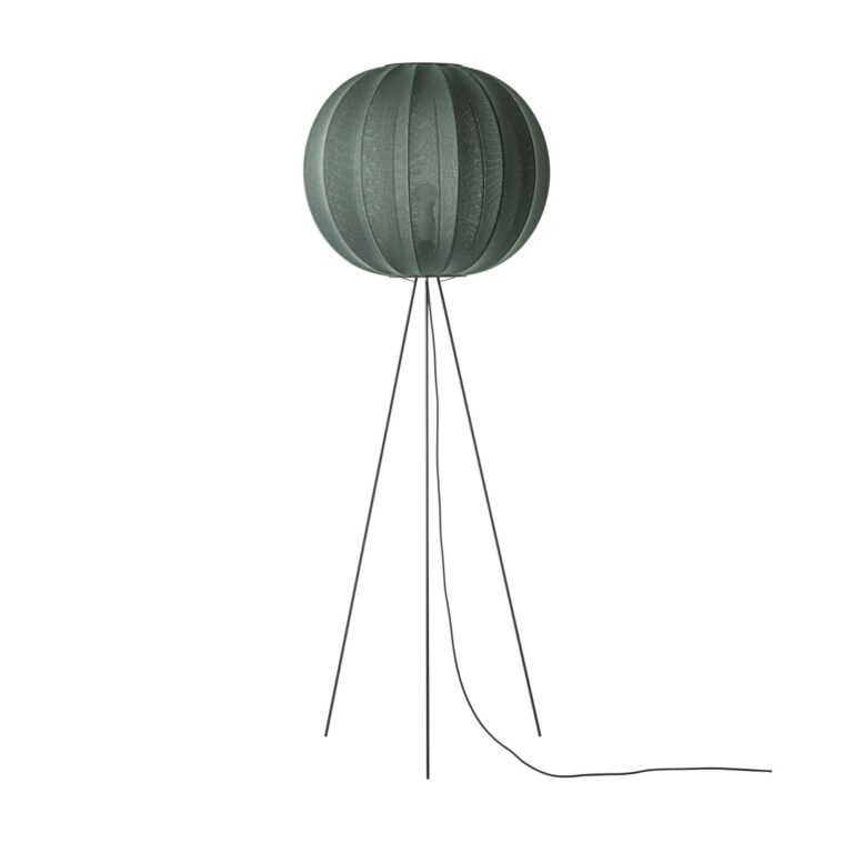 Knit-Wit Round Gulvlampe Høj Ø60 Tweed Green