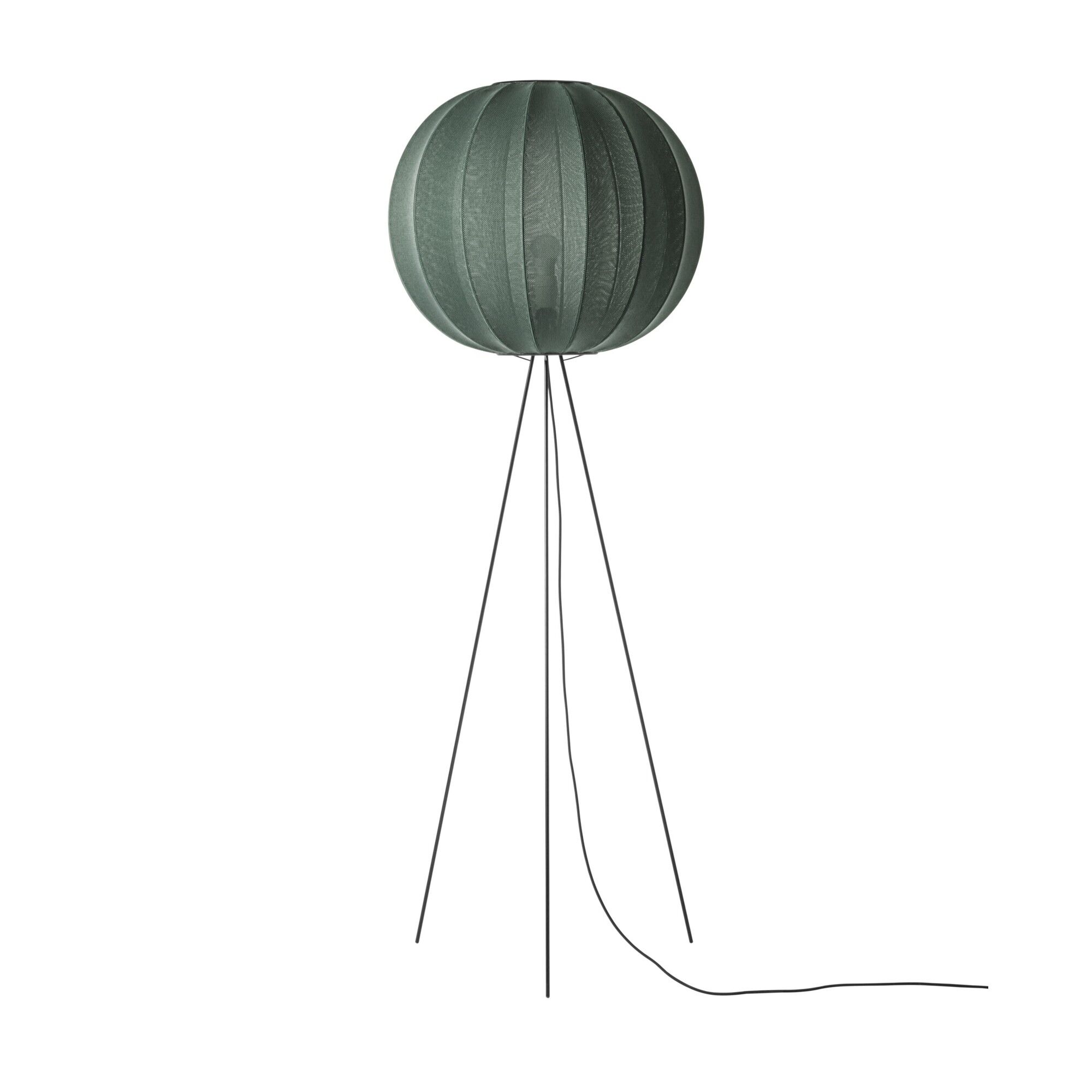 Knit-Wit Round Gulvlampe Høj Ø60 Tweed Green