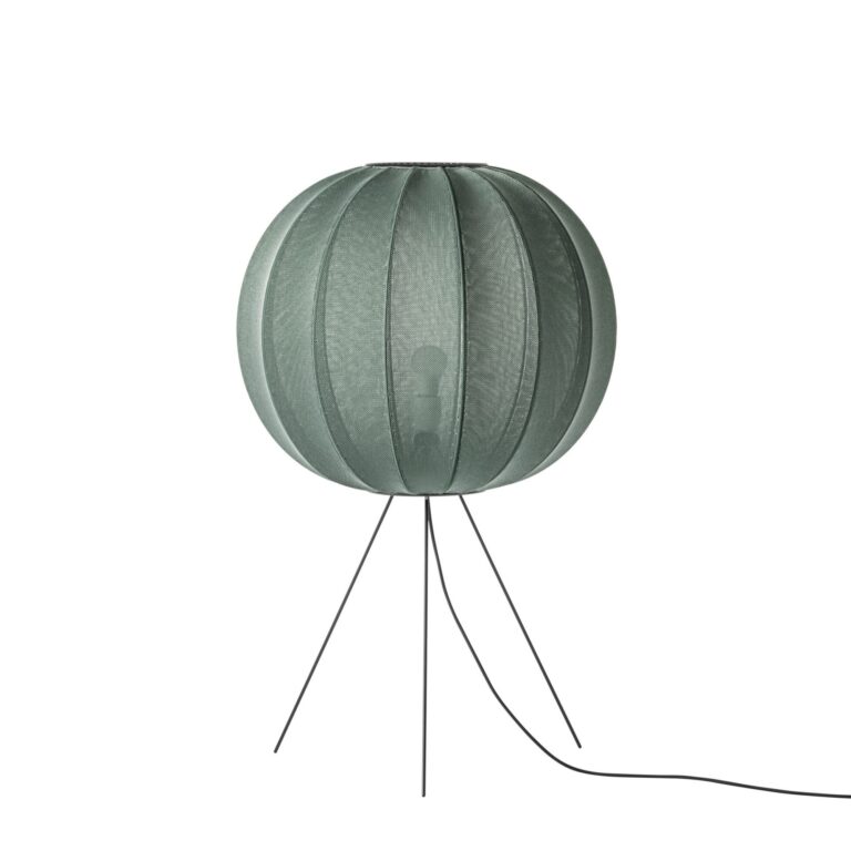Knit-Wit Round Gulvlampe Medium Ø60 Tweed Green