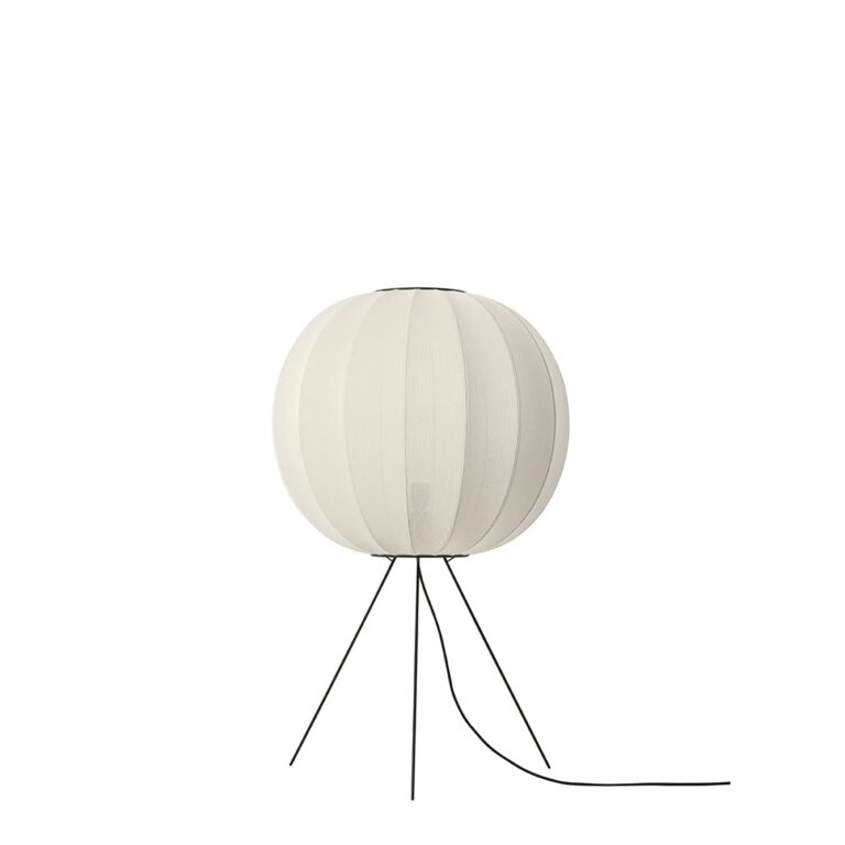 Knit-Wit Round Gulvlampe Ø60 Medium Pearl White