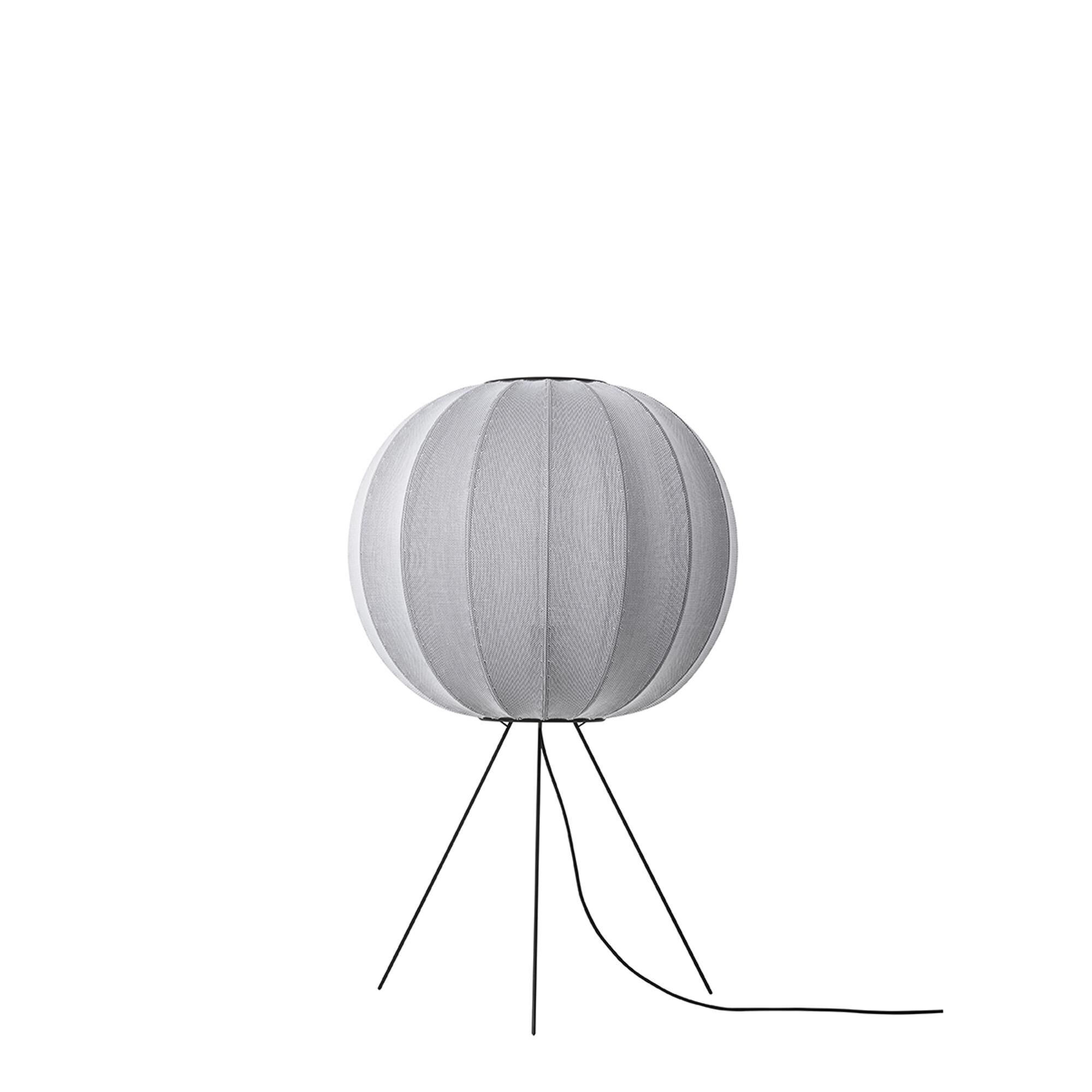 Knit-Wit Round Gulvlampe Ø60 Medium Sølv