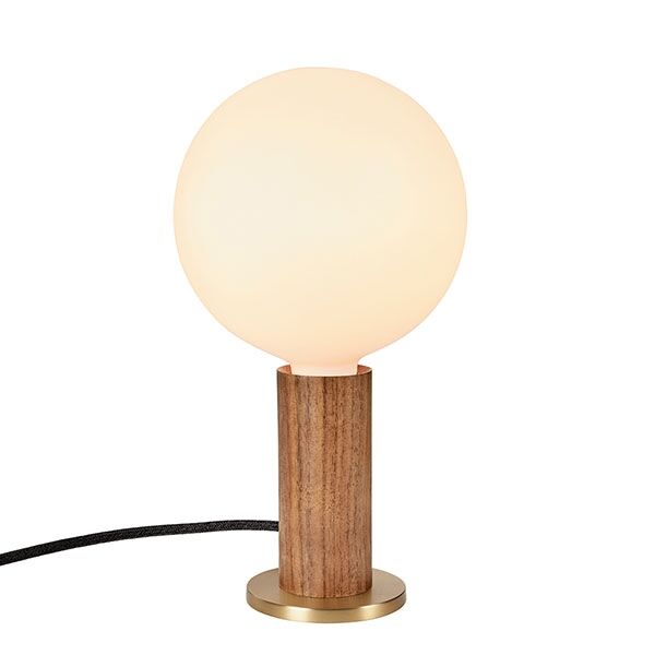 Knuckle Bordlampe Valnød med Sphere IV Pære