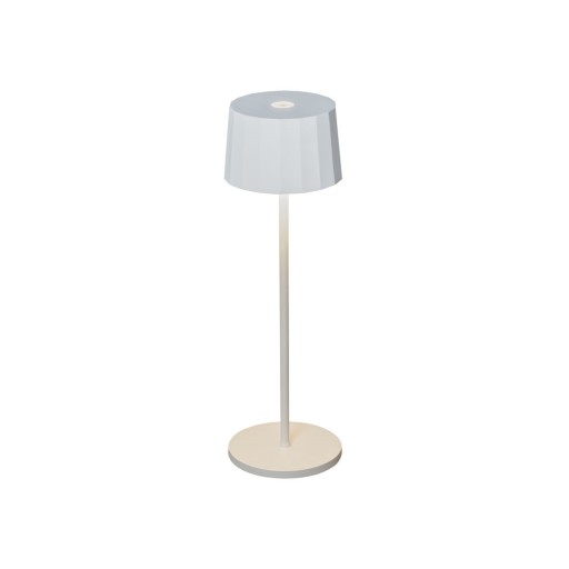 Konstsmide Positano genopladelig udendørs bordlampe - hvid