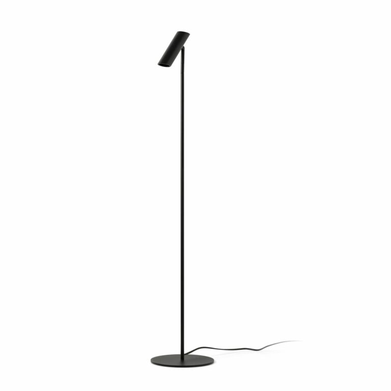 LEO Gulvlampe Mat Sort