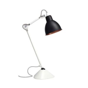 Lampe Gras N205 Bordlampe Hvid & Mat Sort & Kobber