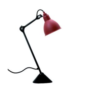 Lampe Gras N205 Bordlampe Mat Sort & Mat Rød