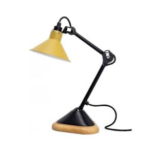 Lampe Gras N207 Bordlampe Mat Sort & Mat Gul