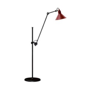 Lampe Gras N215 Gulvlampe Mat Sort & Mat Rød