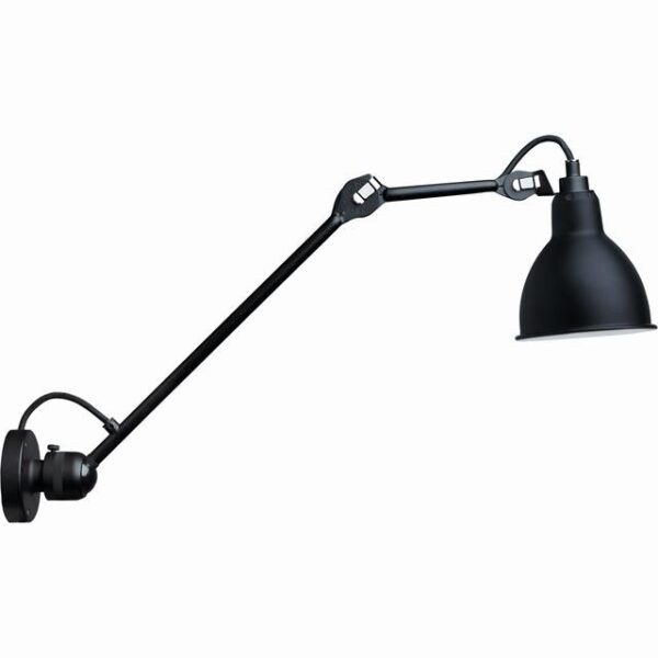 Lampe Gras N304 L40 Væglampe Mat Sort Hardwired