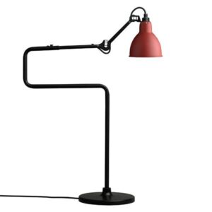 Lampe Gras N317 Bordlampe Mat Sort & Mat Rød