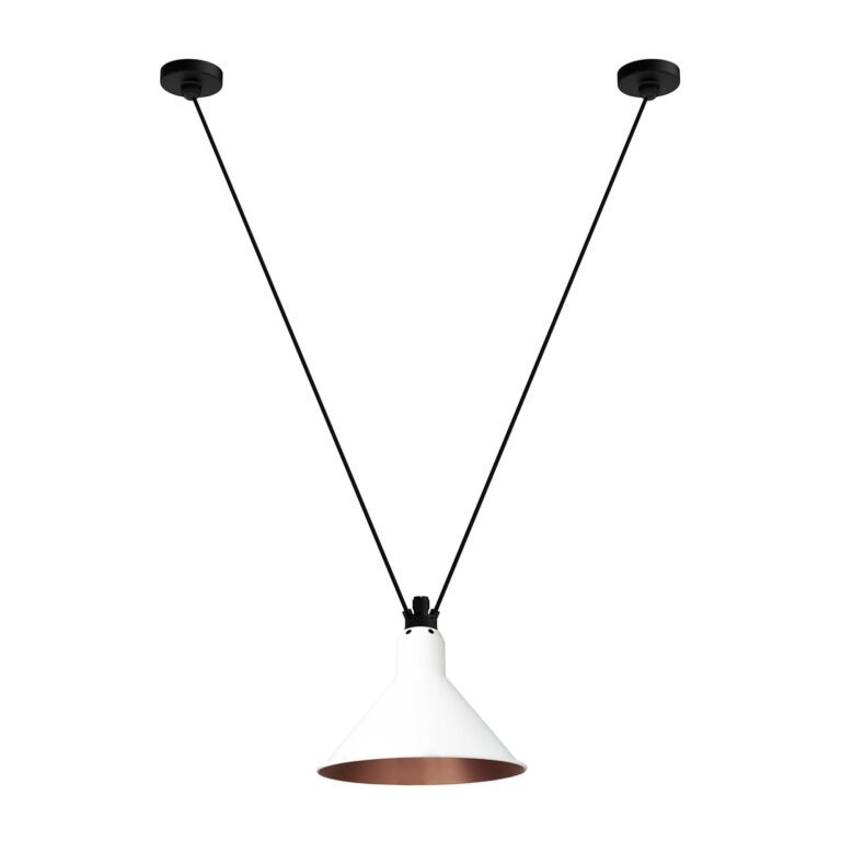 Lampe Gras N323 L Conic Pendel Hvid/Kobber