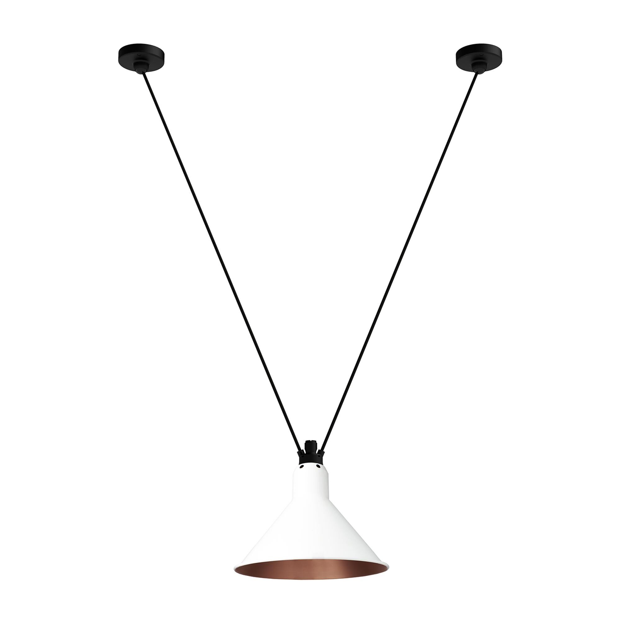Lampe Gras N323 L Conic Pendel Hvid/Kobber