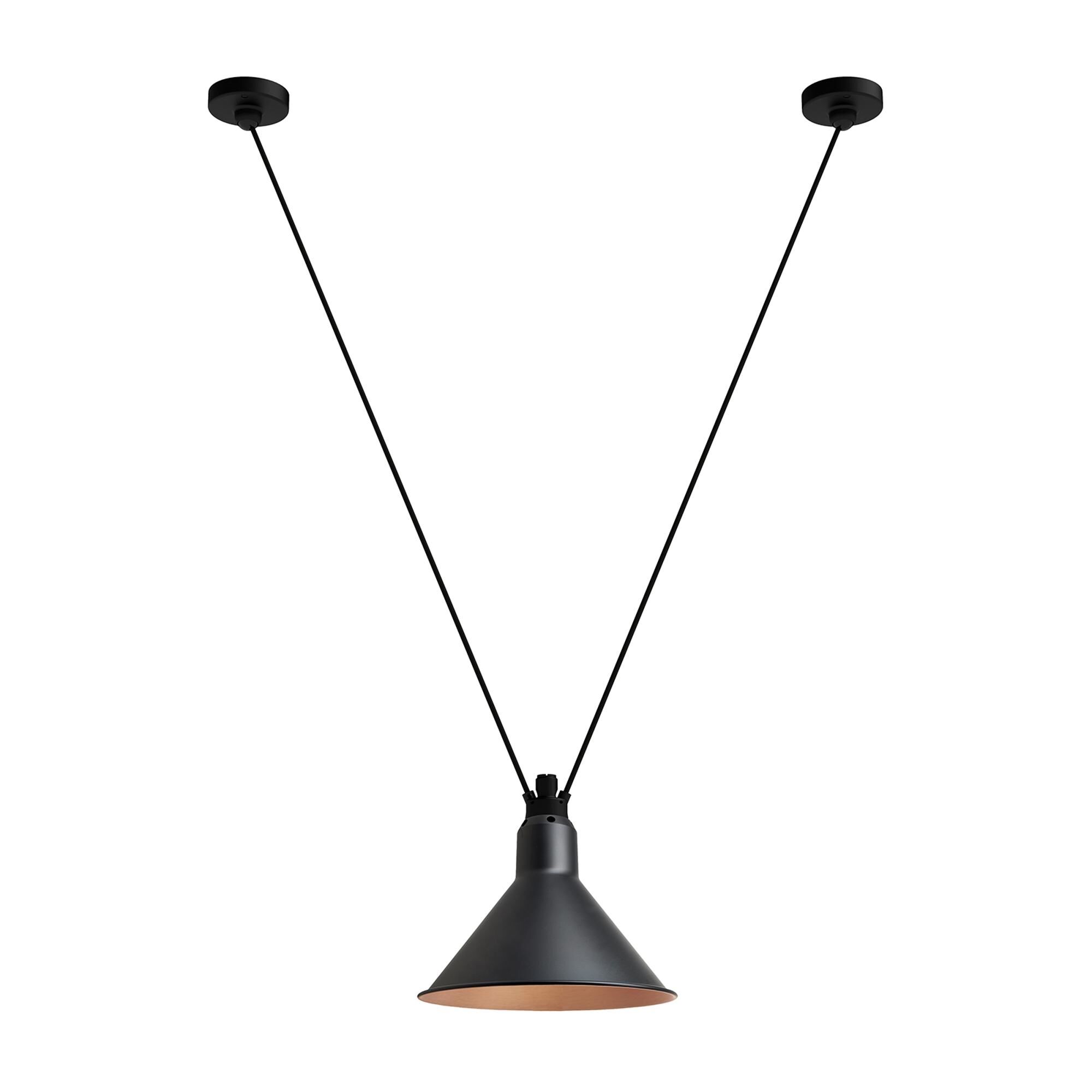Lampe Gras N323 L Conic Pendel Sort/Kobber