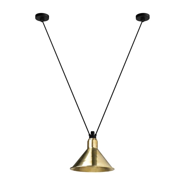 Lampe Gras N323 L Conic Pendel Sort/Messing