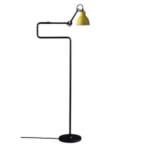 Lampe Gras N411 Gulvlampe Mat Sort & Mat Gul