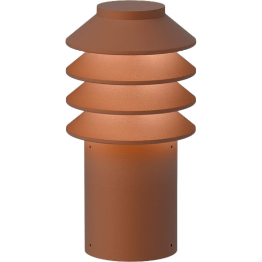 Louis Poulsen Bysted Garden havelampe, 2700K, base, corten, lav