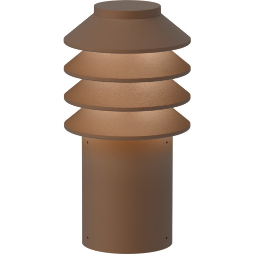 Louis Poulsen Bysted Garden havelampe, 3000K, base, corten, lav