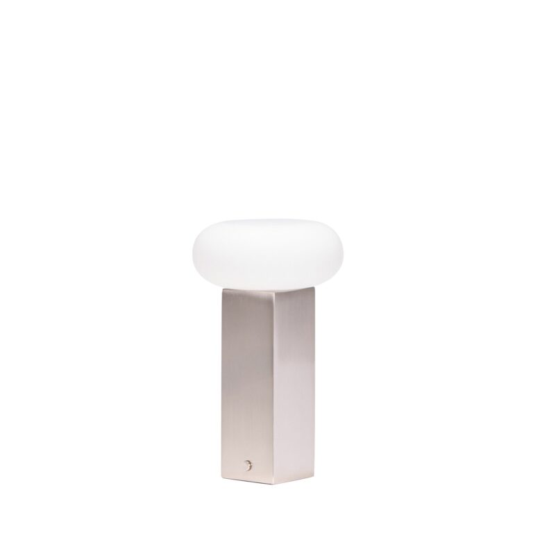 Low Transportabel Lampe Nikkel