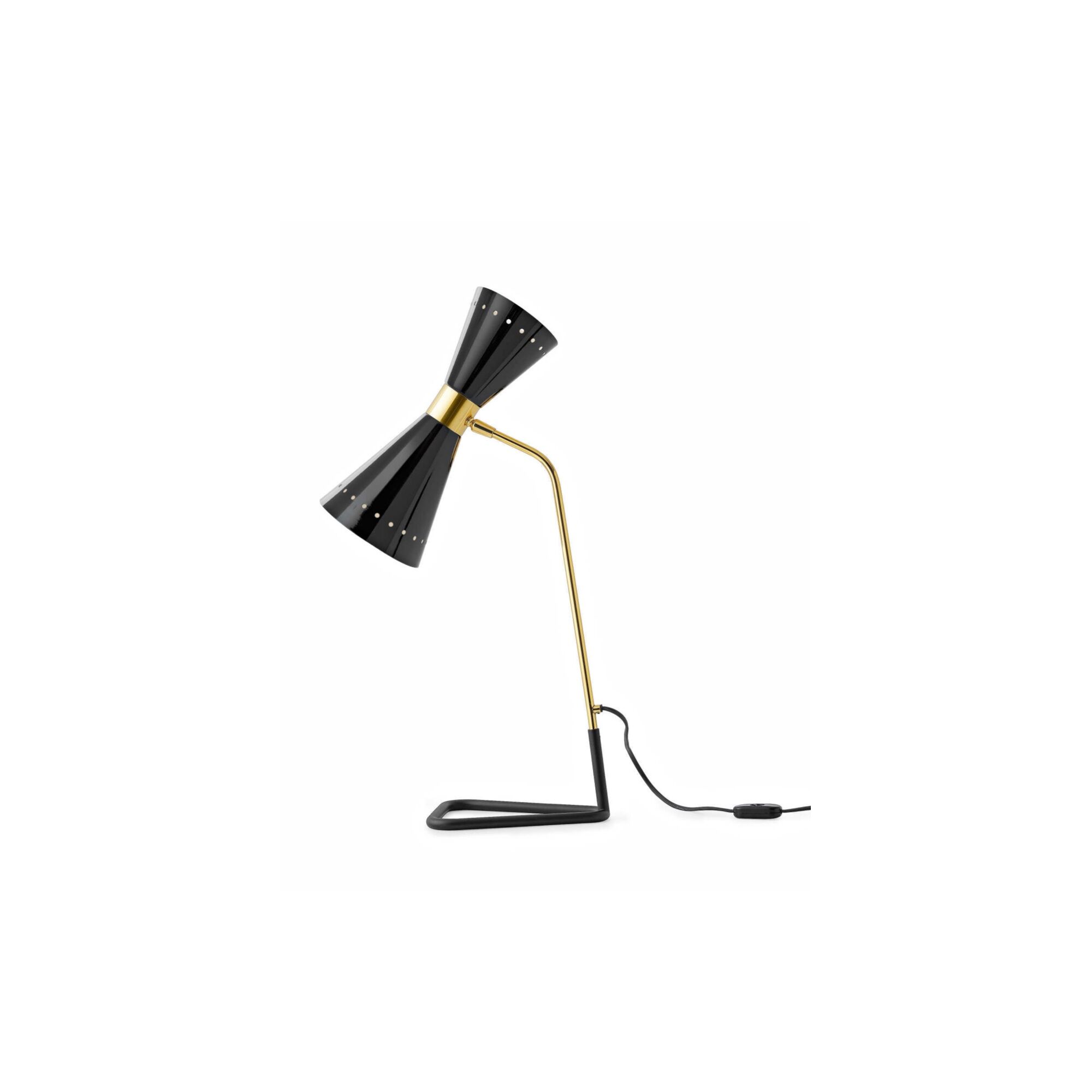 Megafono Bordlampe 2 Guld/Sort/Ivory