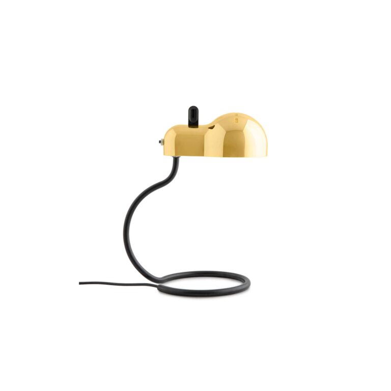 Minitopo Bordlampe Hvid/Guld