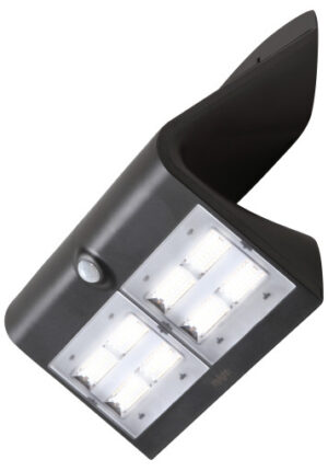 Mylight væglampe med sensor & solcelle - 6,4W