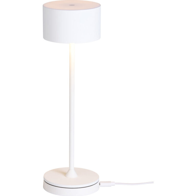 Nielsen Light Bistro genopladelig bordlampe, hvid