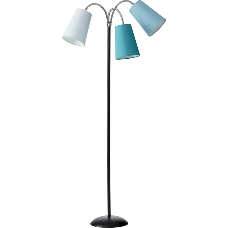 Nielsen Light Salsa gulvlampe, sort med blå nuancer skærme