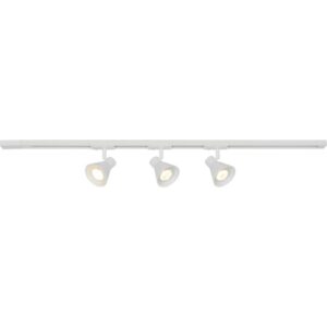 Nordlux Eik Link 3 skinnespots + strømskinne, 1 meter, hvid