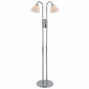 Nordlux Ray Double Gulvlampe Krom/Opal