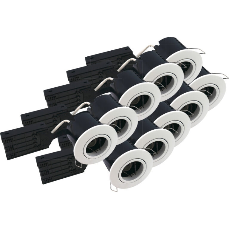 Nordtronic Fast Install ECO indbygningsspot, mat hvid, 10-pak