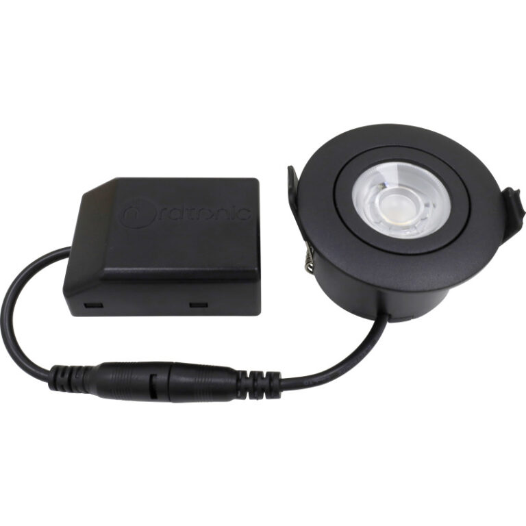 Nordtronic Low Profile Flexible indbygningsspot, Ø5,5 cm, sort, 4000K