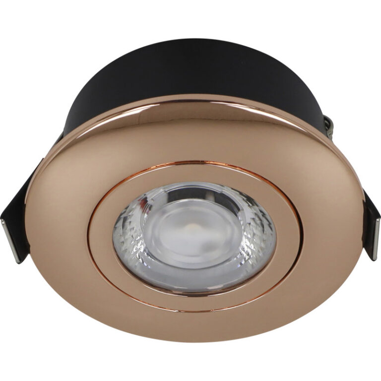 Nordtronic Low Profile Flexible indbygningsspot, Ø7,5 cm, DTW, kobber