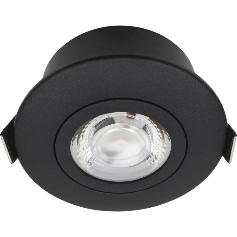 Nordtronic Low Profile Flexible indbygningsspot, Ø7,5 cm, DTW, sort