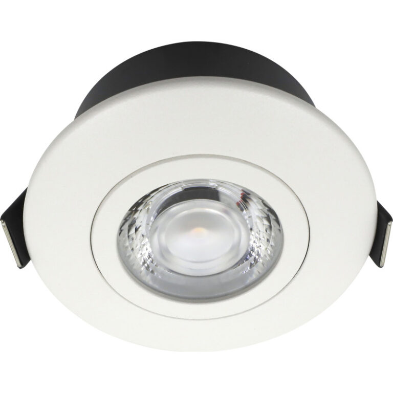 Nordtronic Low Profile Flexible indbygningsspot, Ø7,5 cm, hvid, 3000K
