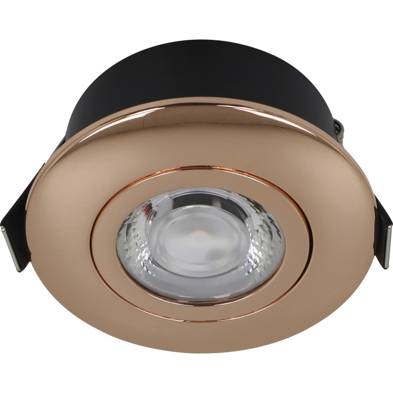 Nordtronic Low Profile Flexible indbygningsspot, Ø7,5 cm, kobber, 2700K