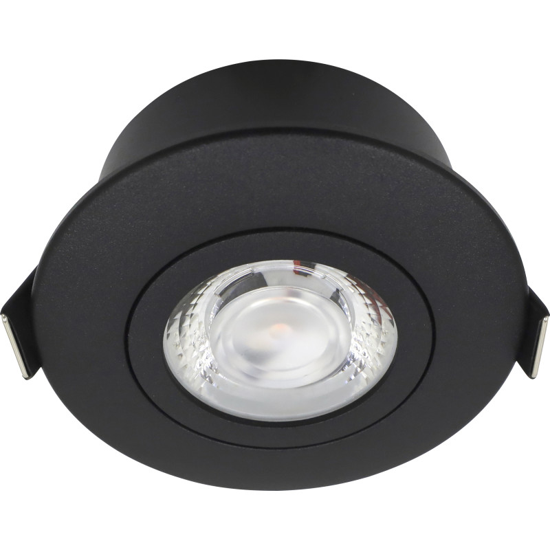 Nordtronic Low Profile Flexible indbygningsspot, Ø7,5 cm, sort, 4000K