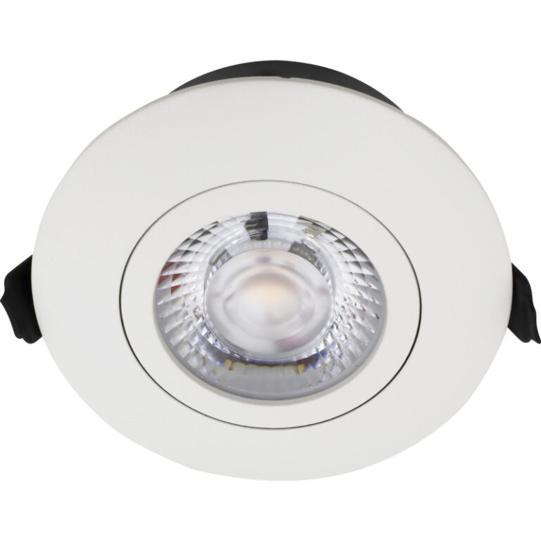 Nordtronic Low Profile Flexible indbygningsspot, Ø8,3 cm, DTW, hvid