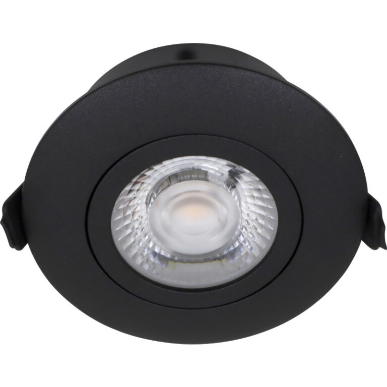 Nordtronic Low Profile Flexible indbygningsspot, Ø8,3 cm, DTW, sort