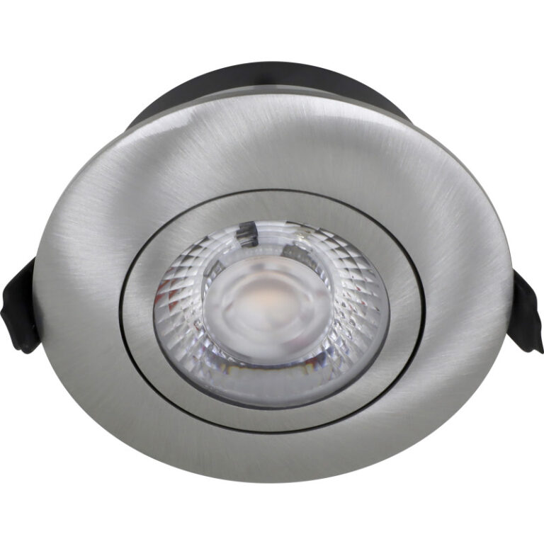 Nordtronic Low Profile Flexible indbygningsspot, Ø8,3 cm, børstet alu, 4000K