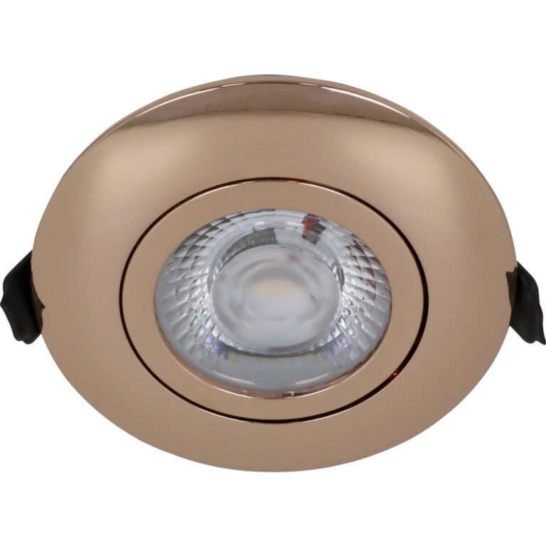 Nordtronic Low Profile Flexible indbygningsspot, Ø8,3 cm, kobber, 4000K