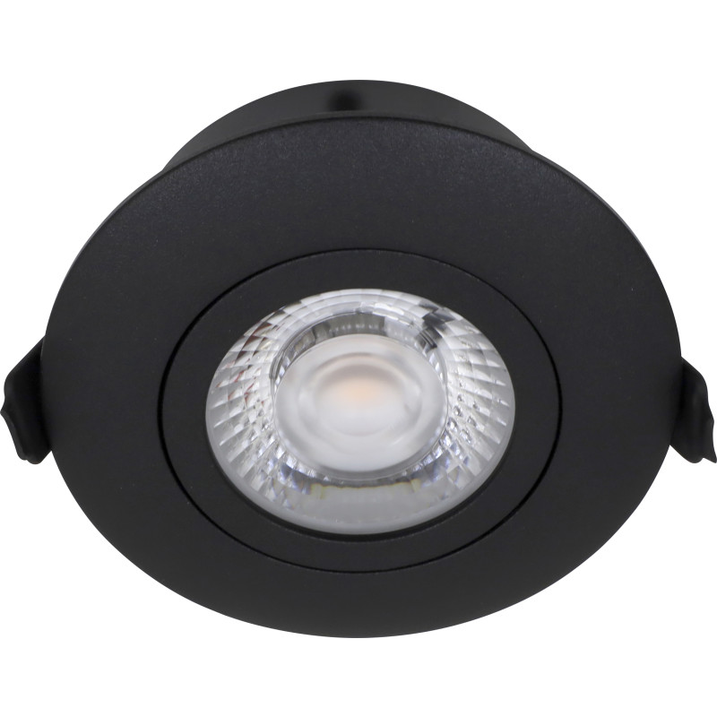 Nordtronic Low Profile Flexible indbygningsspot, Ø8,3 cm, sort, 2700K