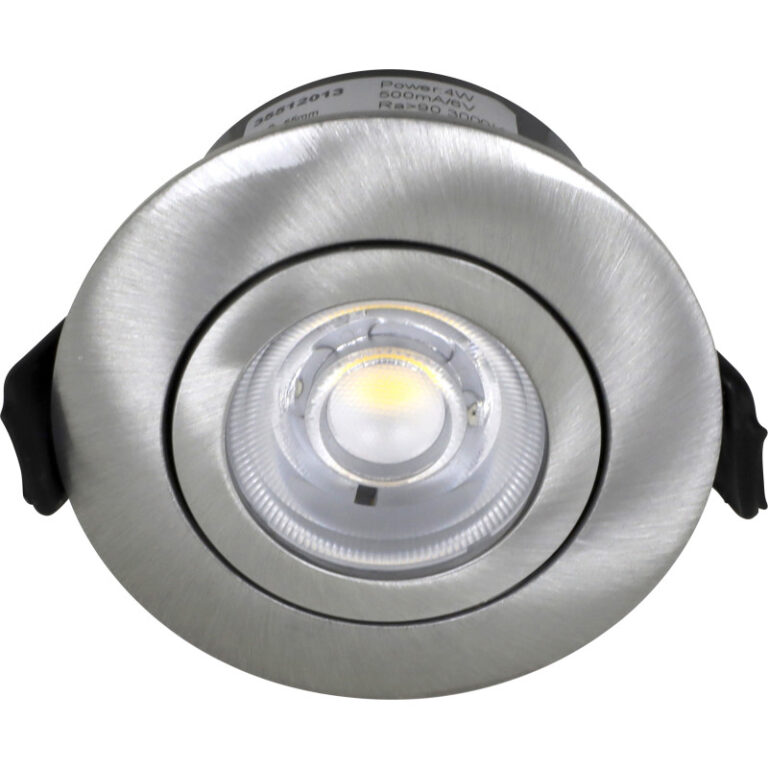 Nordtronic Low Profile Flexible indbygningsspot, driver, Ø5,5 cm, børstet alu, 4000K