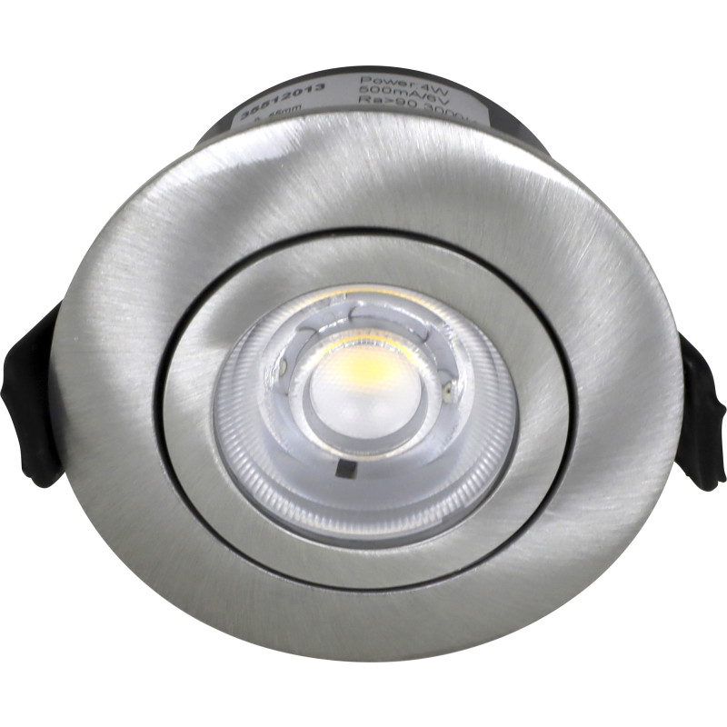 Nordtronic Low Profile Flexible indbygningsspot, driver, Ø5,5 cm, børstet alu, 4000K