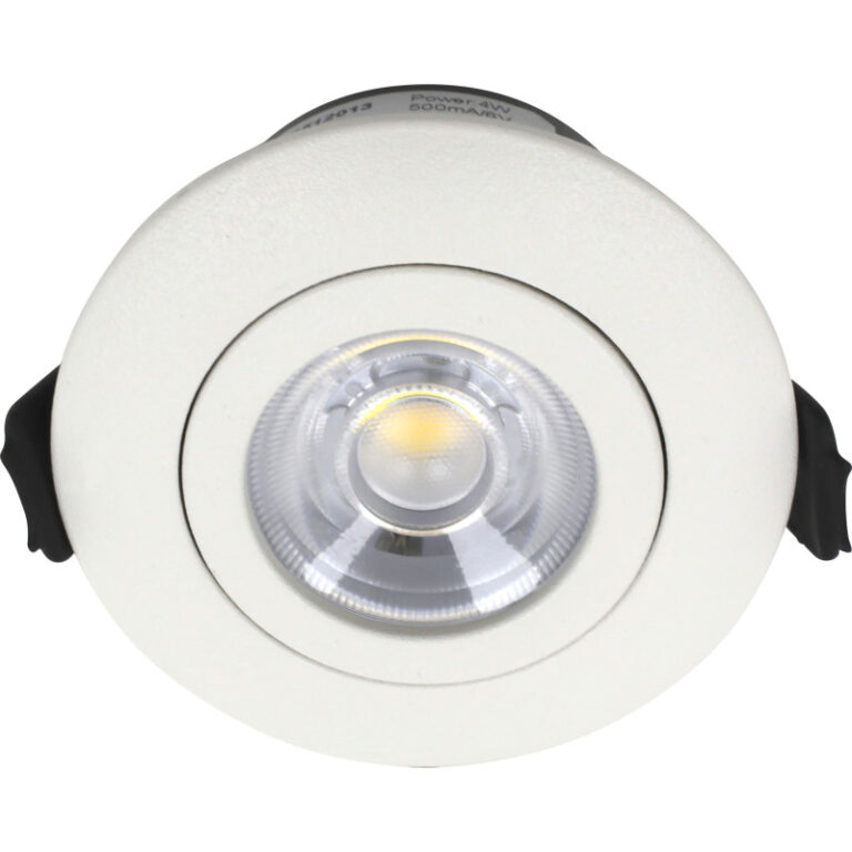Nordtronic Low Profile Flexible indbygningsspot, driver, Ø5,5 cm, hvid, 4000K