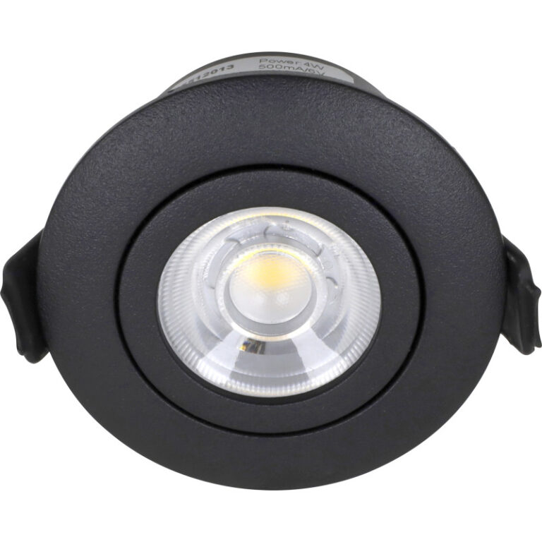 Nordtronic Low Profile Flexible indbygningsspot, driver, Ø5,5 cm, sort, 4000K