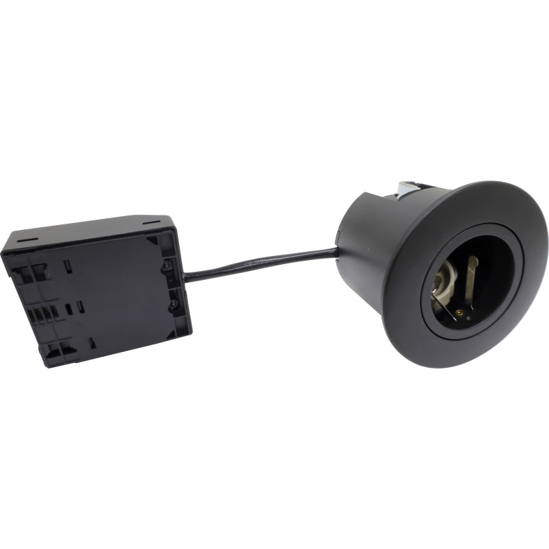 Nordtronic Quick Install indbygningsspot, GU10, rund, mat sort
