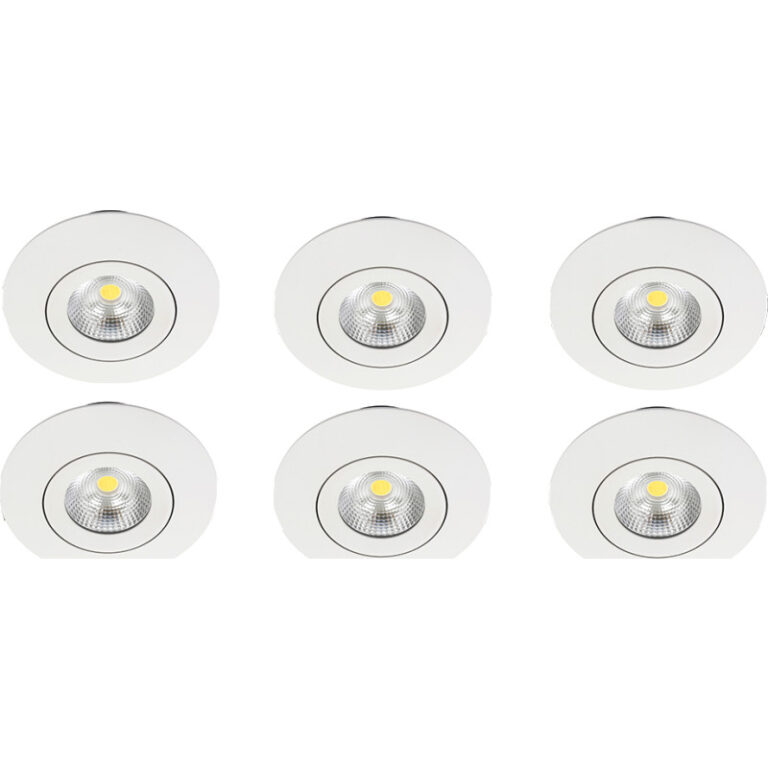 Nordtronic Velia Eco CCT indbygningsspot, 6-pak